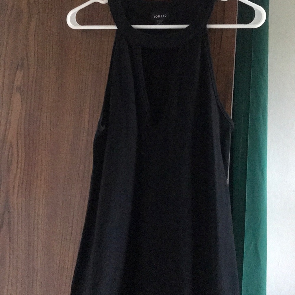 Black tank top with cut out